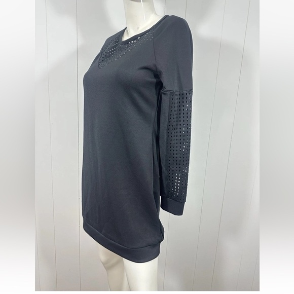 Fabletics Sweatshirt Dress Women Size S Black Tilly Athletic Dress Mini Dress - Picture 6 of 13